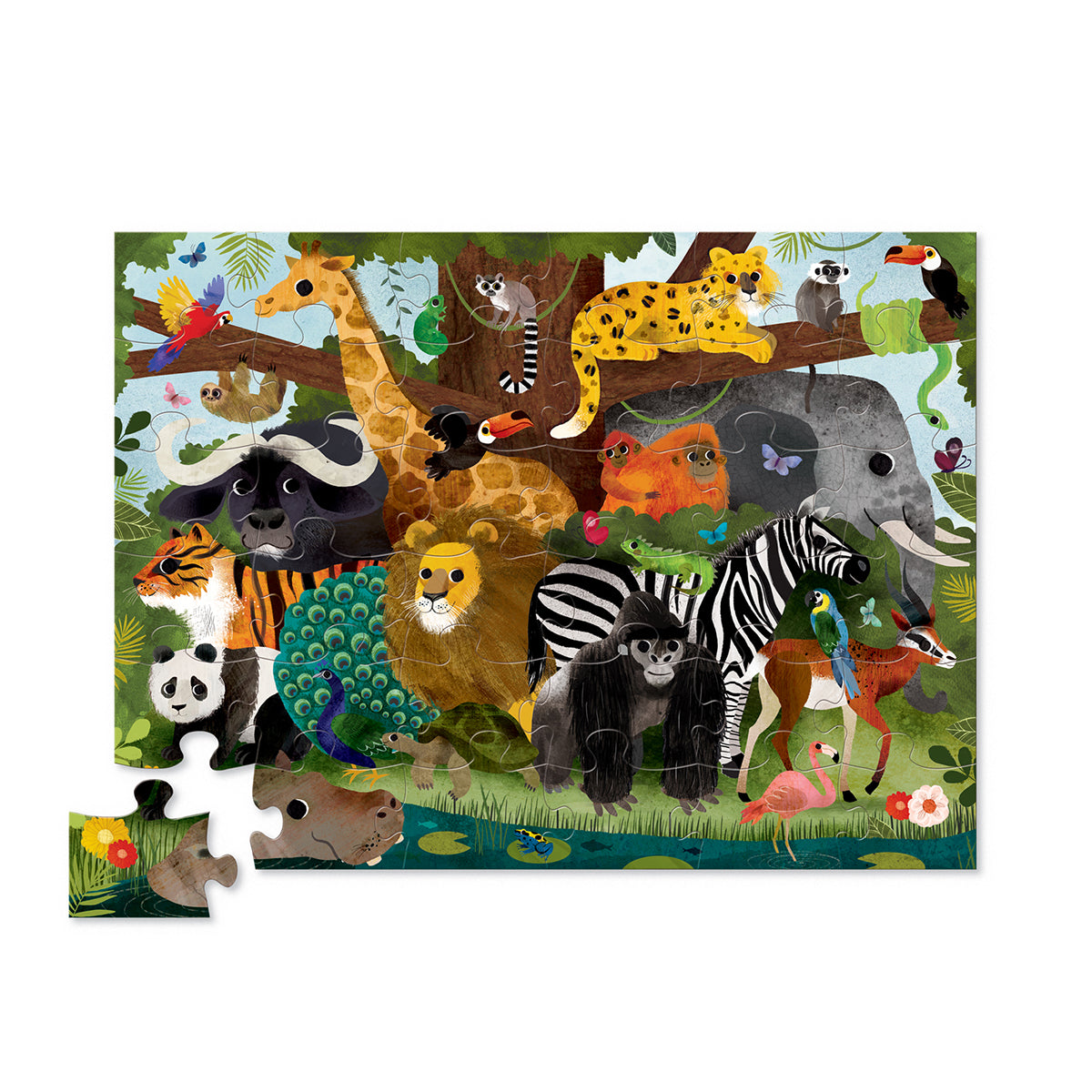 Jungle Friends 36 Piece Floor Puzzle