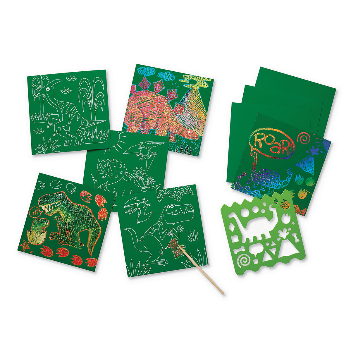 Sparkle Scratch Art | Dinosaur