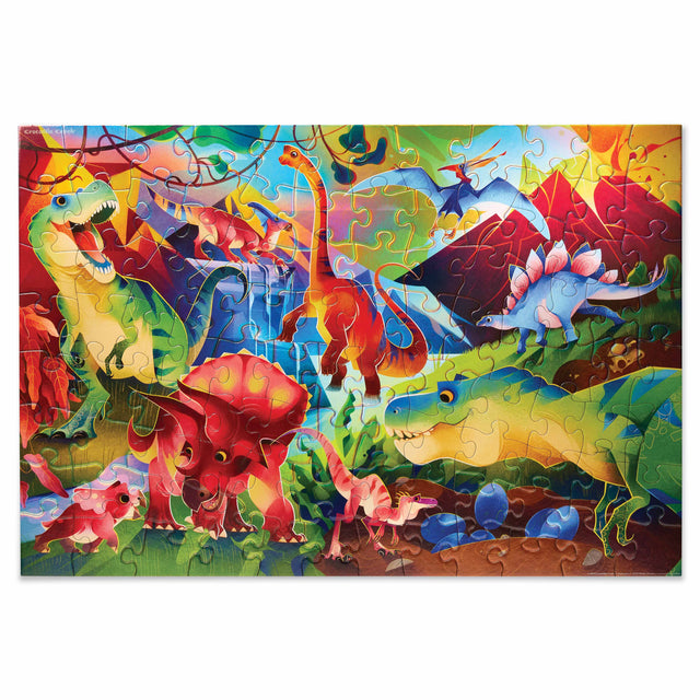 Dinosaur World 100 Piece Holographic Crocodile Creek Puzzle
