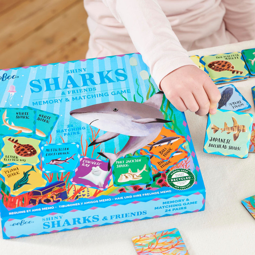 Shiny Sharks Memory & Matching Game