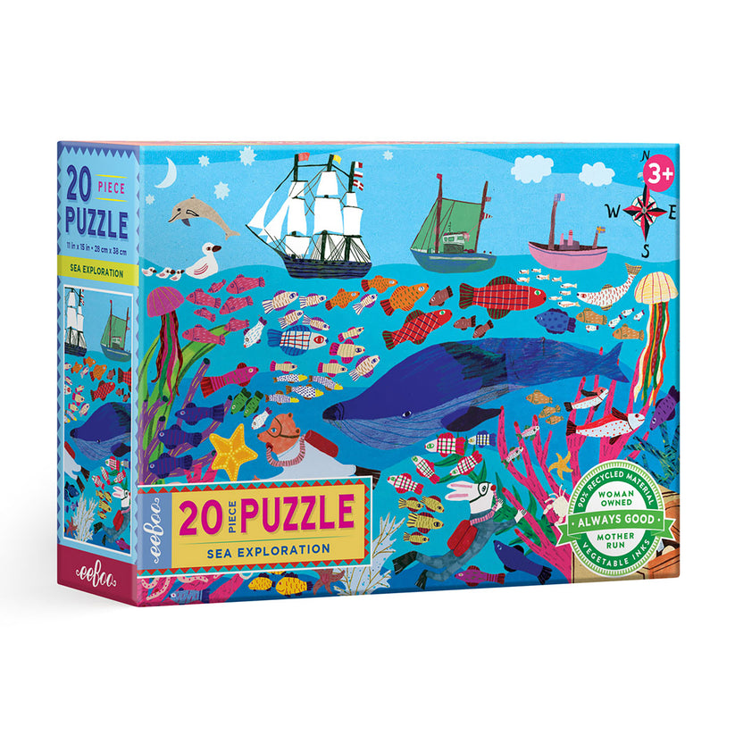Sea Exploration 20 Piece Puzzle | eeBoo