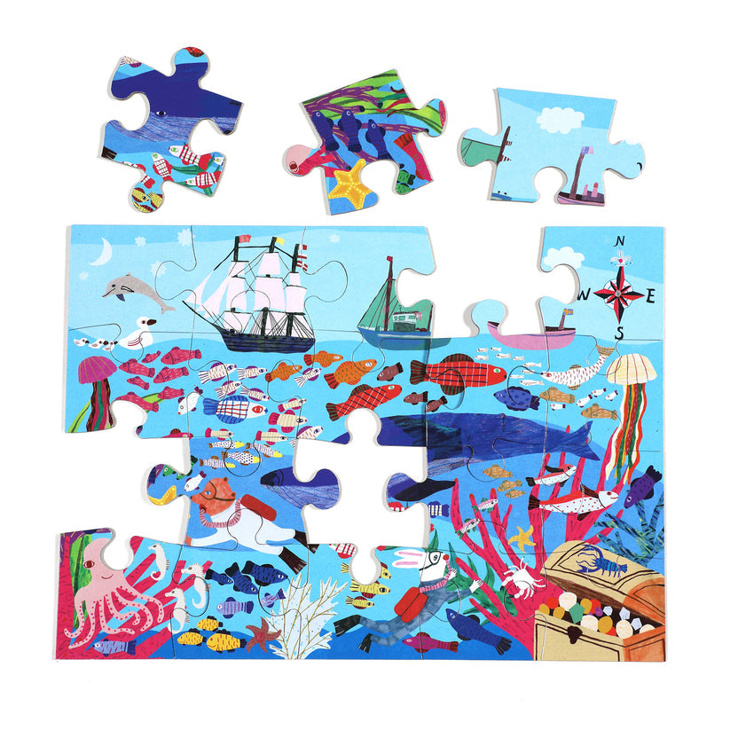 Sea Exploration 20 Piece Puzzle | eeBoo