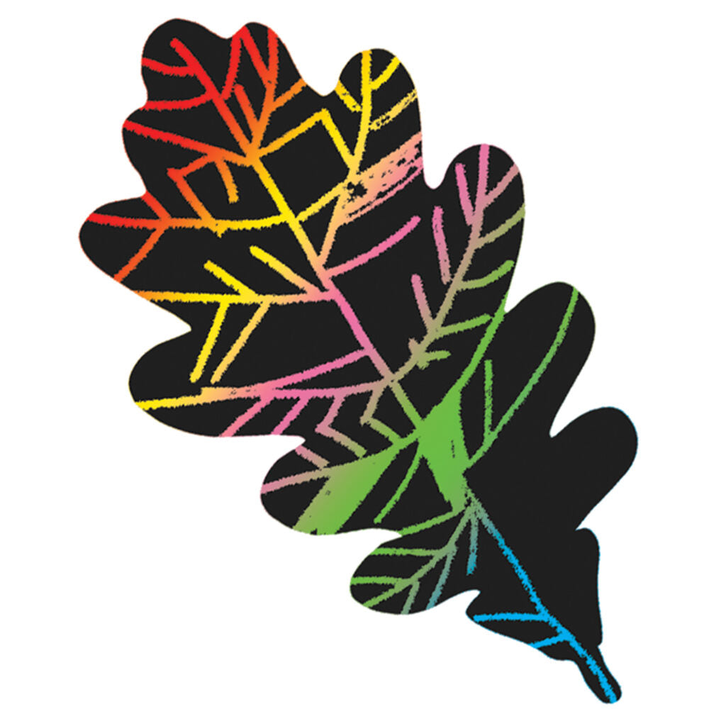 Forest Leaves Scratch Art Set