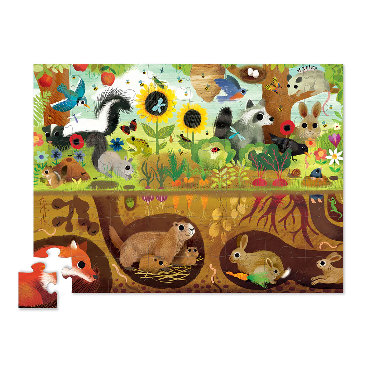 Above + Below Backyard Friends 48-Piece Puzzle