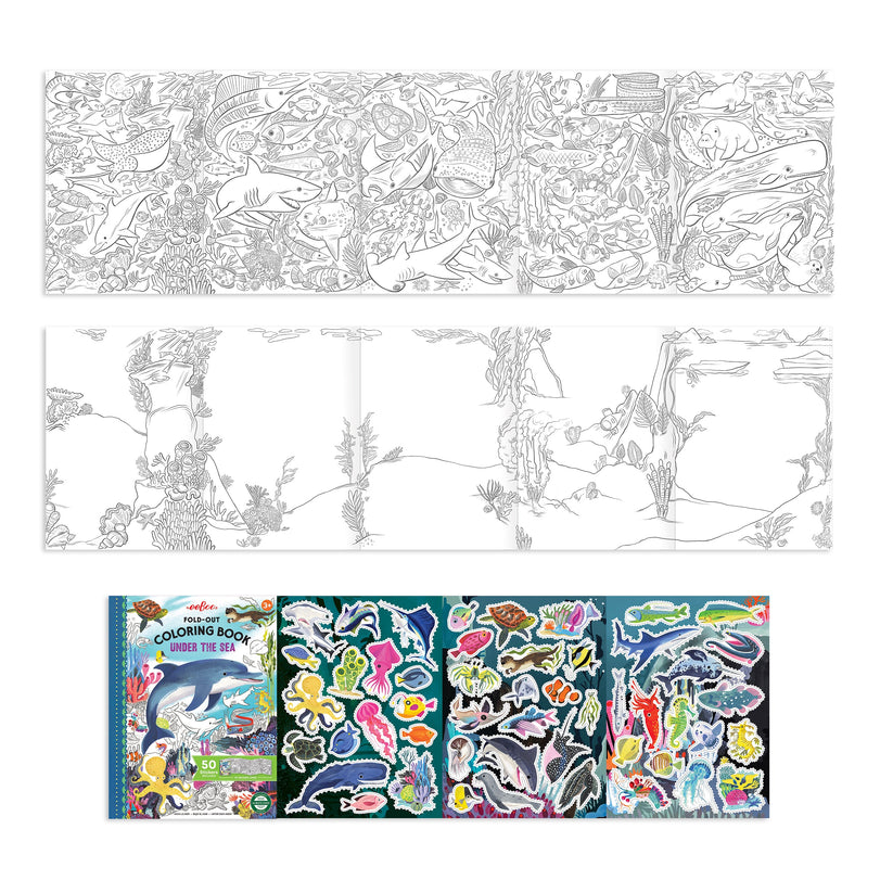 Fold-Out Colouring Book | Under the Sea