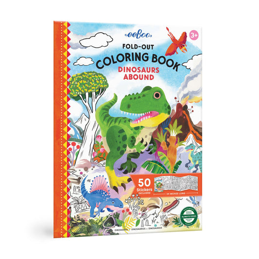 Fold-Out Colouring Book | Dinosaurs Abound
