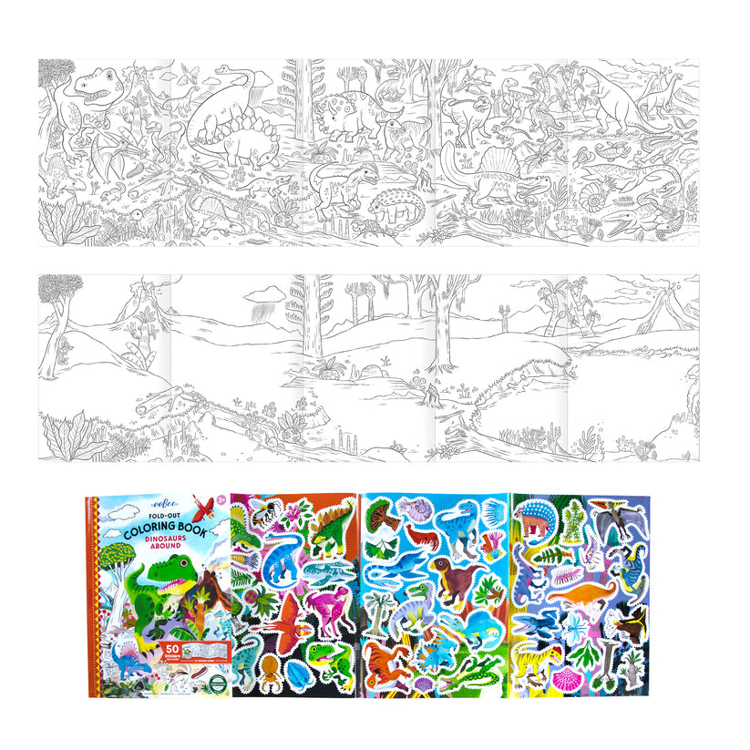 Fold-Out Colouring Book | Dinosaurs Abound