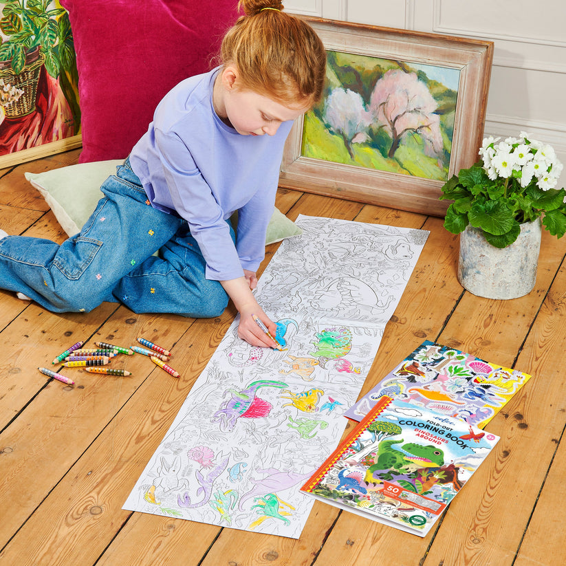 Fold-Out Colouring Book | Dinosaurs Abound