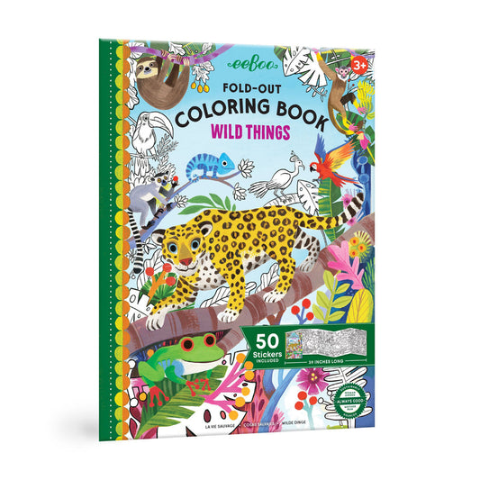 Fold-Out Colouring Book | Wild Things