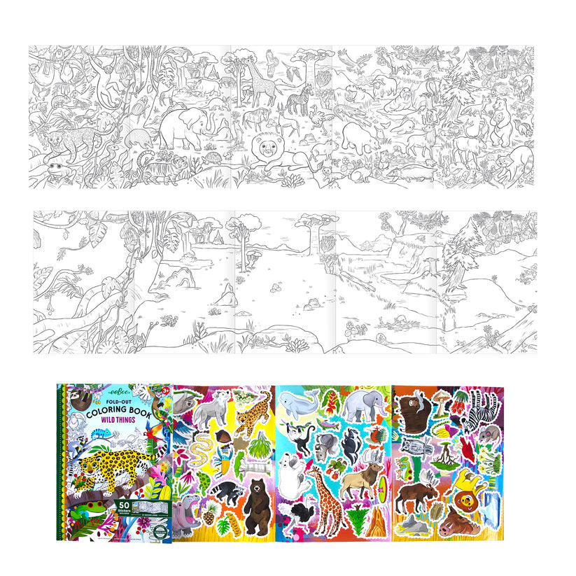 Fold-Out Colouring Book | Wild Things
