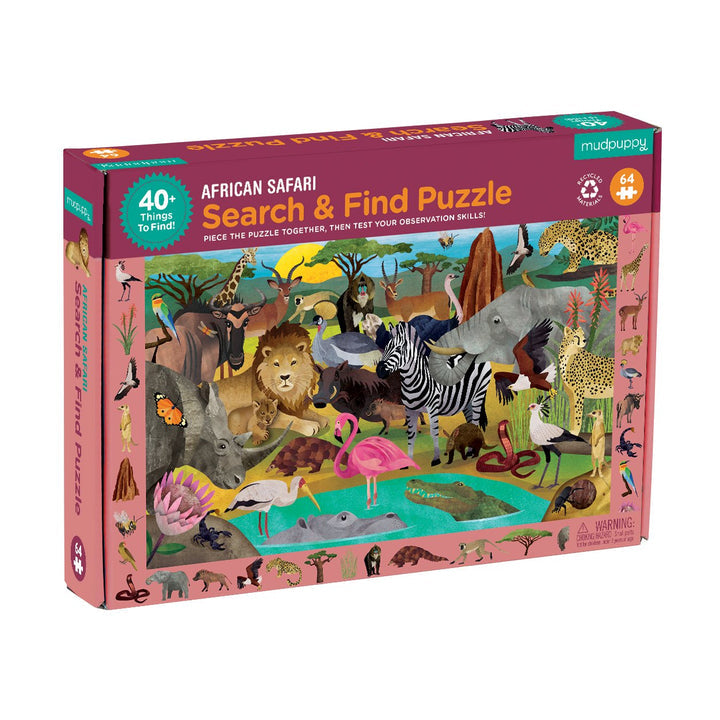 African Safari 64 Piece Search & Find Puzzle